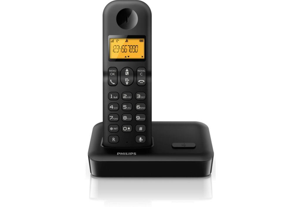 PHILIPS Telefono fisso cordless Philips D150 nero